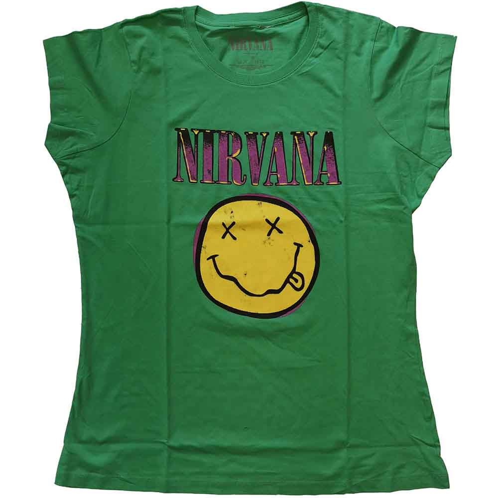 NIRVANA Attractive T-Shirt, Xerox Happy Face Pink