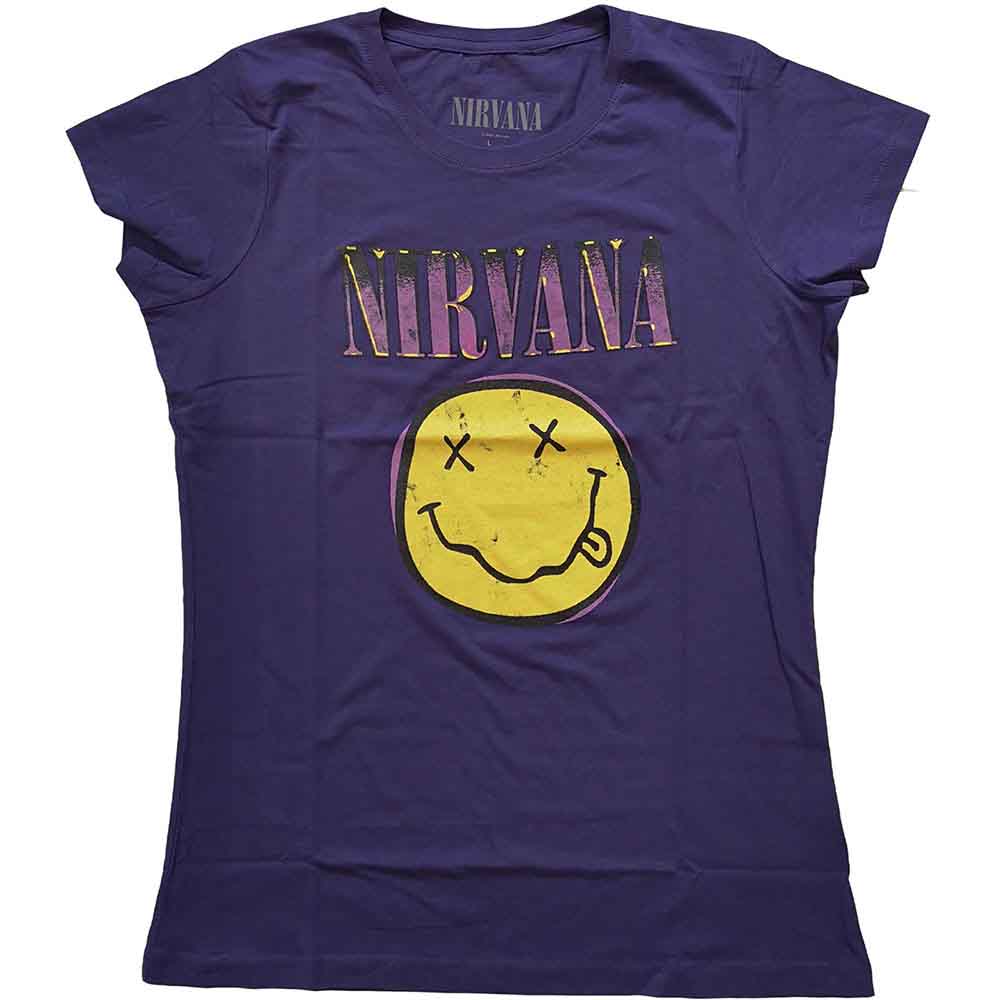 NIRVANA Attractive T-Shirt, Xerox Happy Face Pink