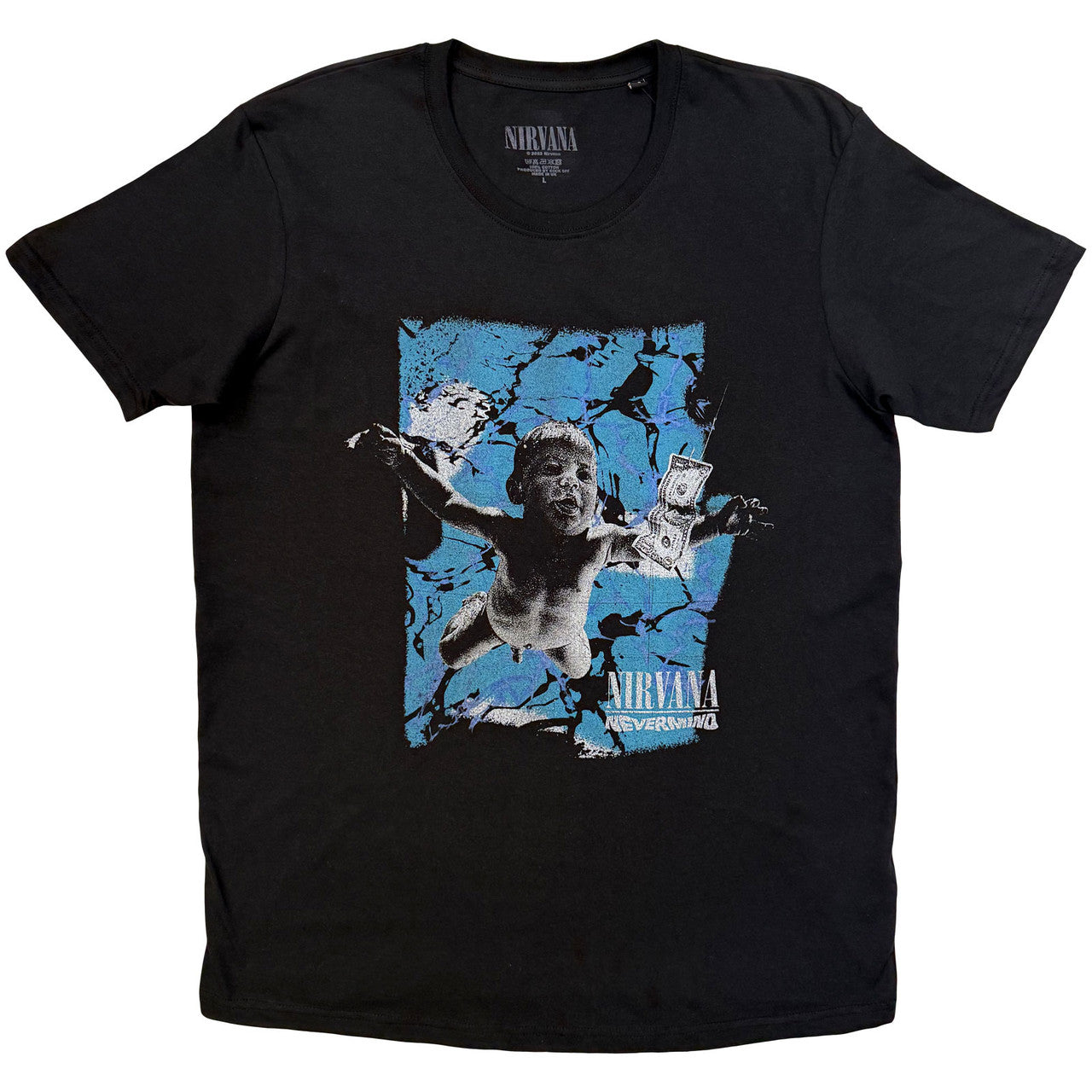 NIRVANA Attractive T-Shirt, Nevermind Cracked