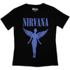 NIRVANA Attractive Ladies T-Shirt, Angelic Blue Mono