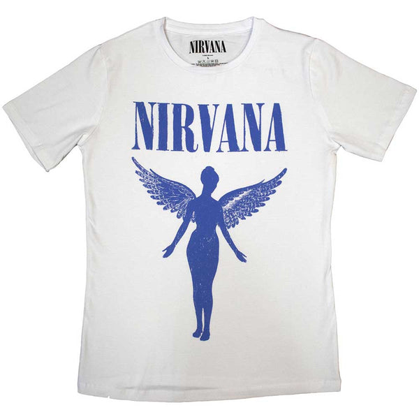 NIRVANA Attractive Ladies T-Shirt, Angelic Blue Mono