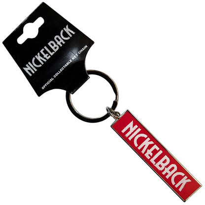 NICKELBACK Keychain, White Logo Red