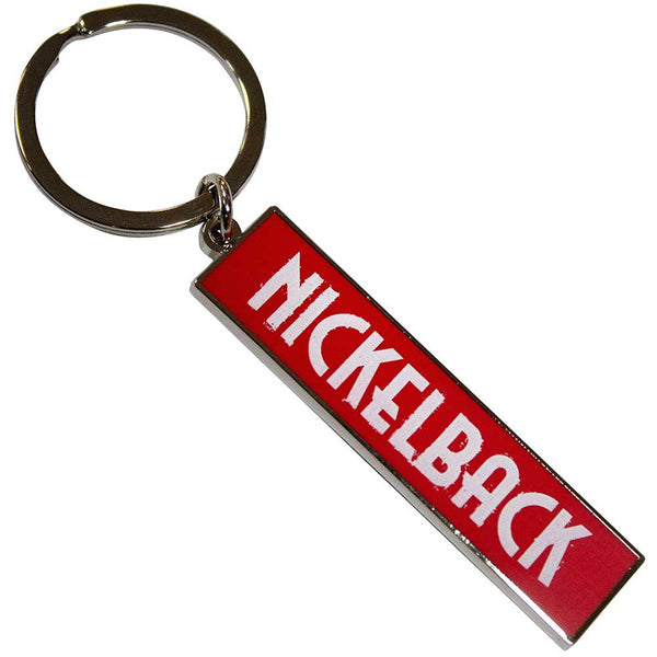 NICKELBACK Keychain, White Logo Red