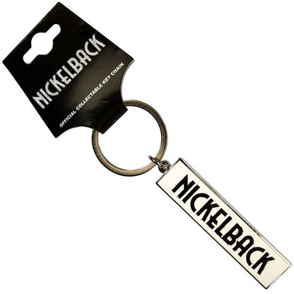 NICKELBACK Keychain, Black Logo White