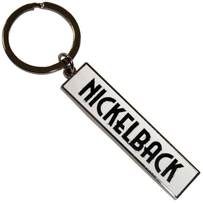 NICKELBACK Keychain, Black Logo White