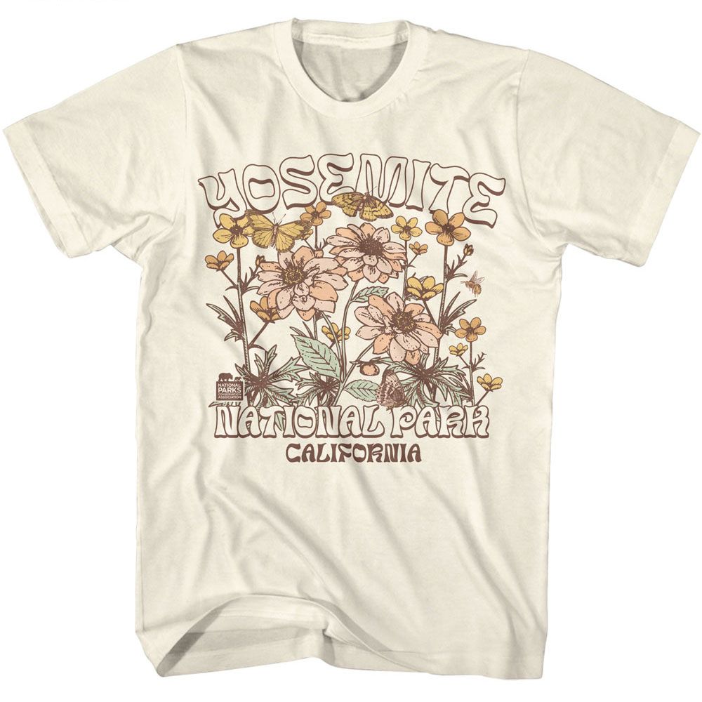 NATIONAL PARKS Eye-Catching T-Shirt, YOSEMITE FLORAL