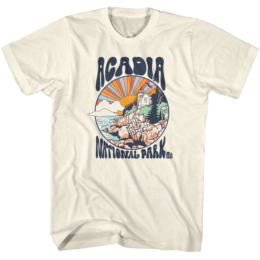 NATIONAL PARKS Eye-Catching T-Shirt, ACADIA COLORFUL SUN