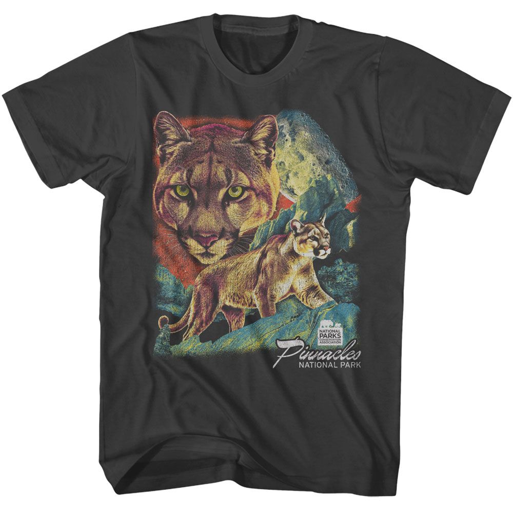 NATIONAL PARKS Eye-Catching T-Shirt, PINNACLES NP MOUNTAIN LION