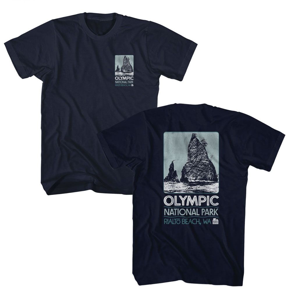 NATIONAL PARKS Eye-Catching T-Shirt, OLYMPIC RIALTO BEACH