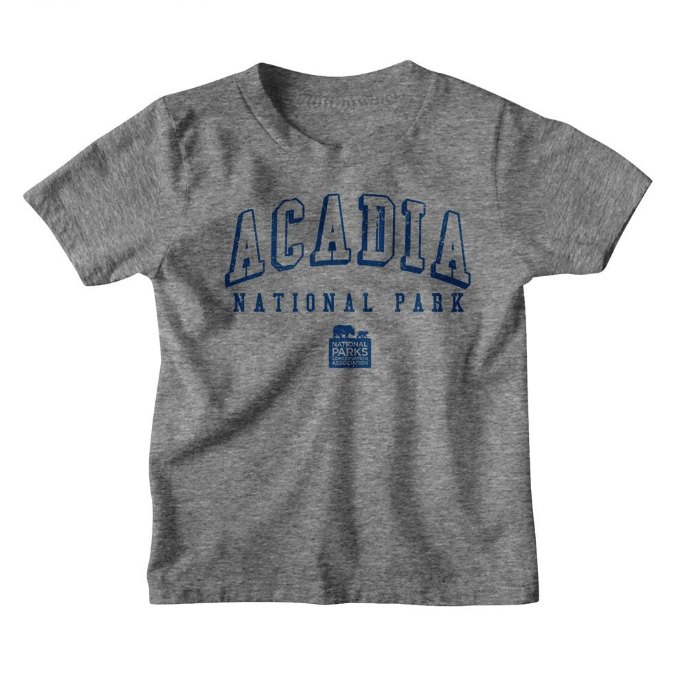 NATIONAL PARKS Eye-Catching T-Shirt, ACADIA NP COLLEGIATE