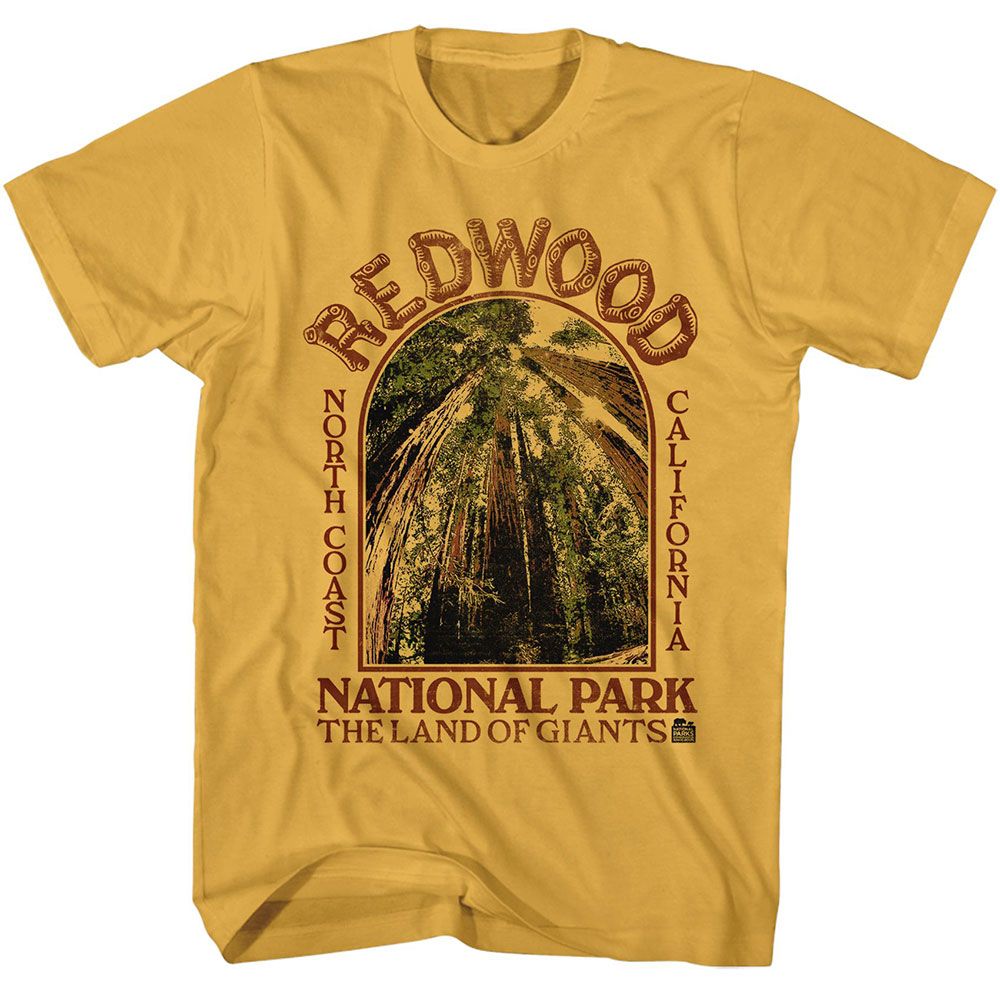 NATIONAL PARKS Eye-Catching T-Shirt, REDWOOD LAND OF GIANTS
