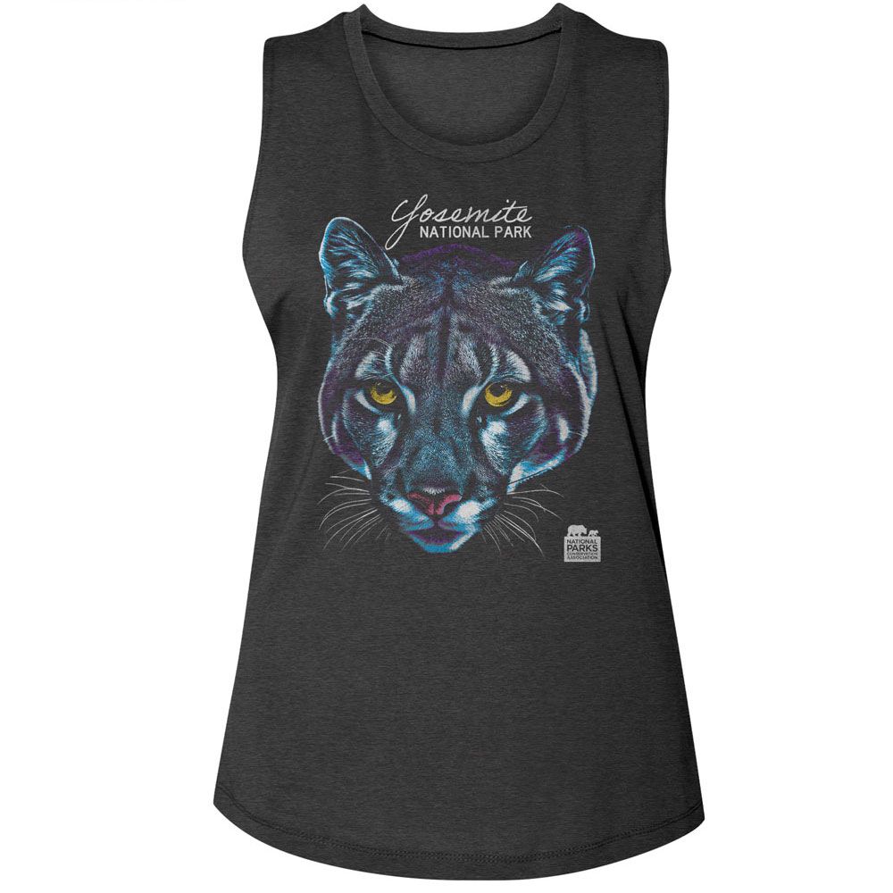 NATIONAL PARKS Eye-Catching MUSCLE TANK, YOSEMITE COUGAR