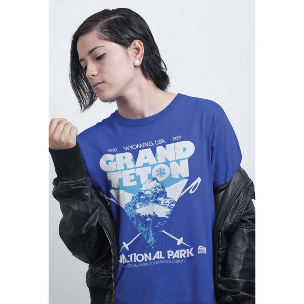 NATIONAL PARKS Eye-Catching T-Shirt, GRAND TETON PEAK