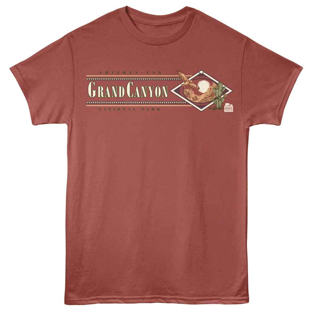 NATIONAL PARKS Eye-Catching T-Shirt, GRAND CANYON VINTAGE
