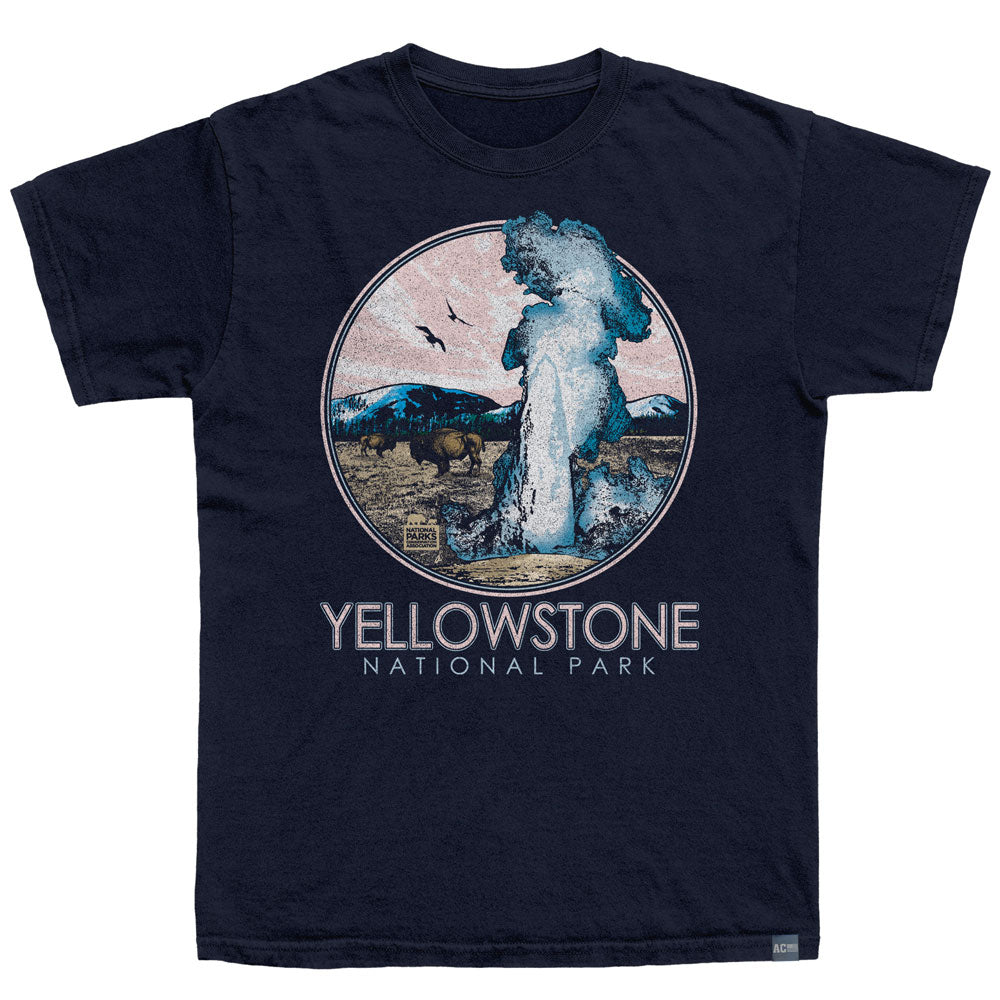 NPCA Made in USA T-Shirt, YELLOWSTONE GEYSER