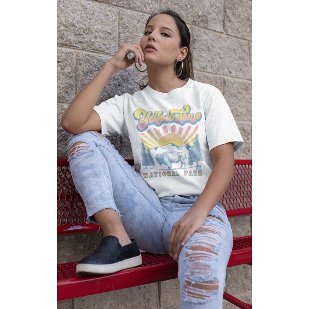 NPCA Eye-Catching T-Shirt, Buffalo With Gradient Sun