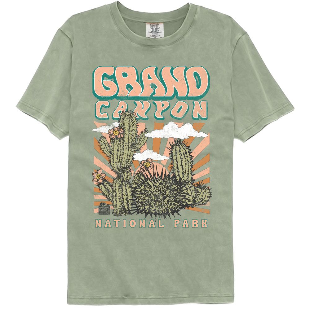NATIONAL PARKS Eye-Catching COMFORT COLOR T-Shirt, GRAND CANYON CACTUS