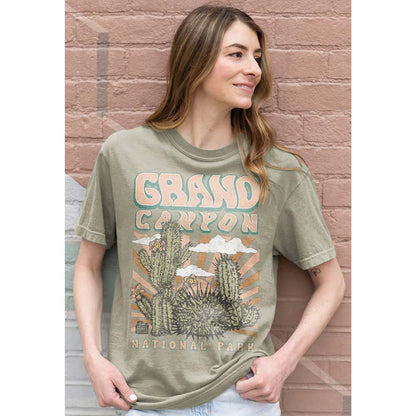 NATIONAL PARKS Garment Dye T-Shirt, GRAND CANYON CACTUS