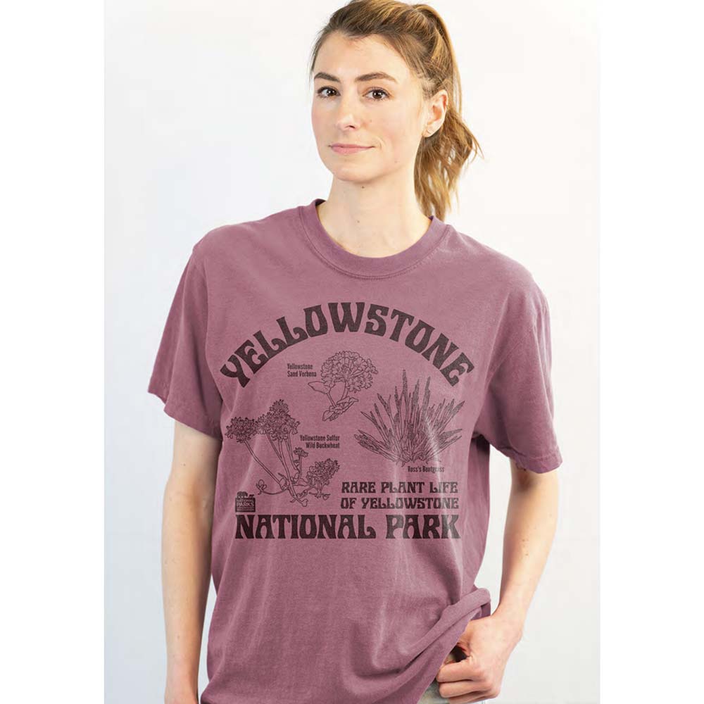 NATIONAL PARKS Garment Dye T-Shirt, RARE PLANTS YELLOWSTONE