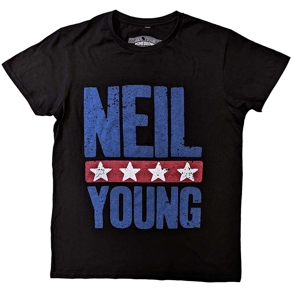 NEIL YOUNG Attractive T-Shirt, Stars Logo