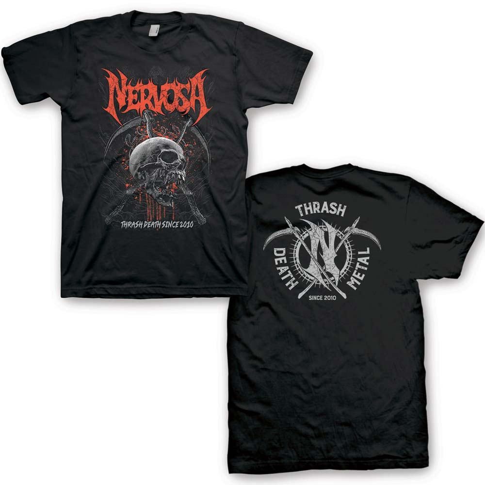 NERVOSA Powerful T-Shirt, Skull Chaos