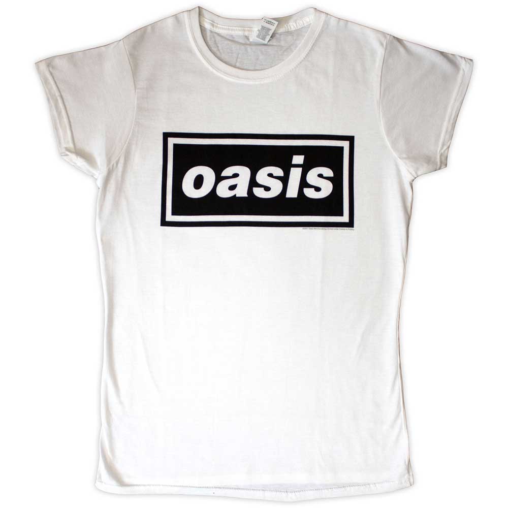 OASIS Attractive Ladies T-Shirt, Decca Logo on White