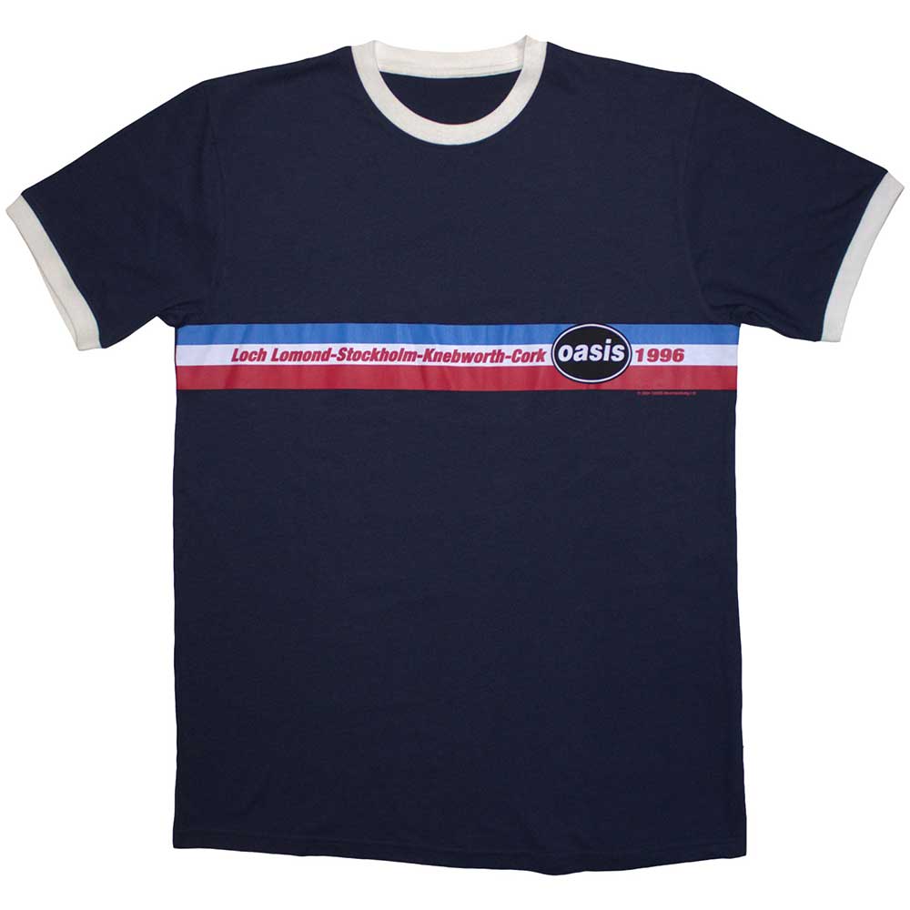 OASIS Attractive T-Shirt, 1996 Tour Horizontal Stripes