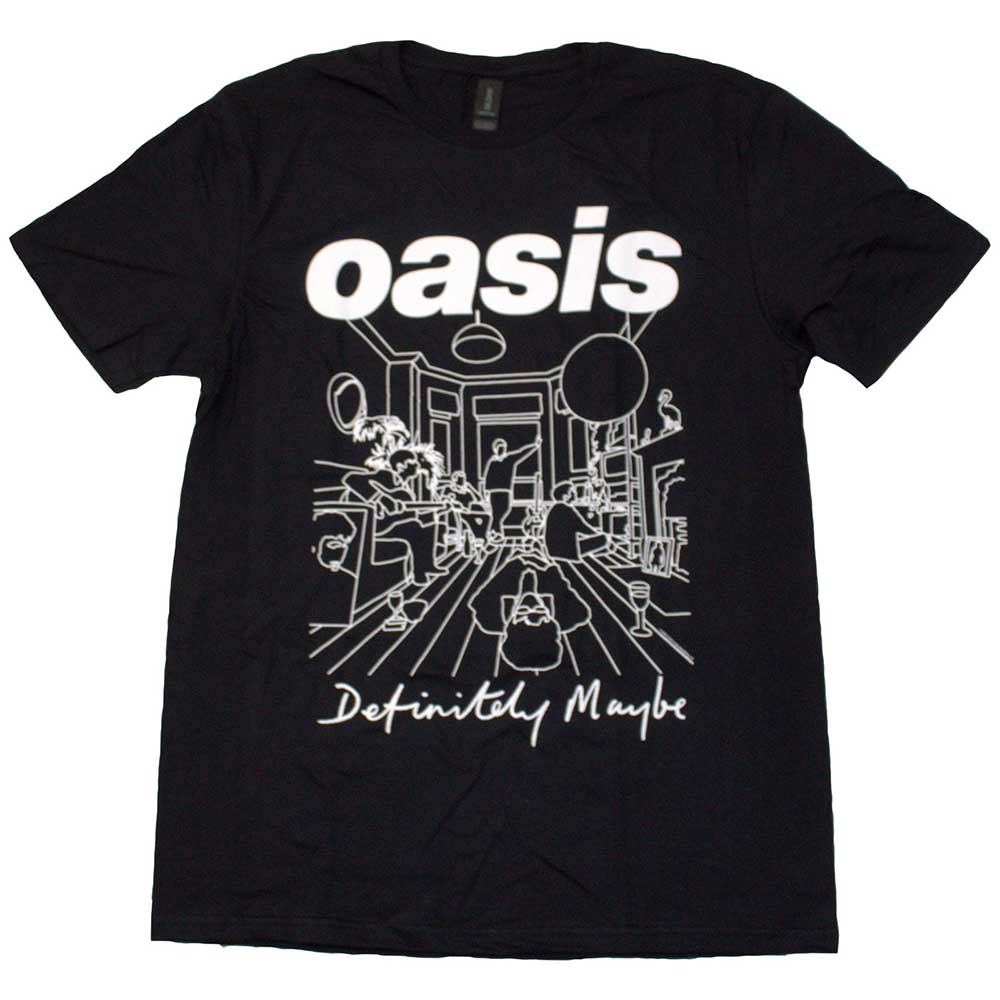 OASIS Attractive T-Shirt, Definitely Maybe Line Drawing