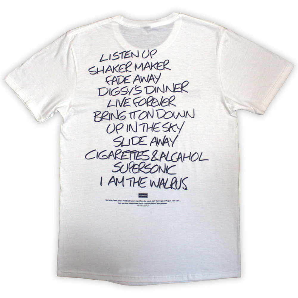 OASIS Attractive T-Shirt, Definitely Maybe AAA Setlist