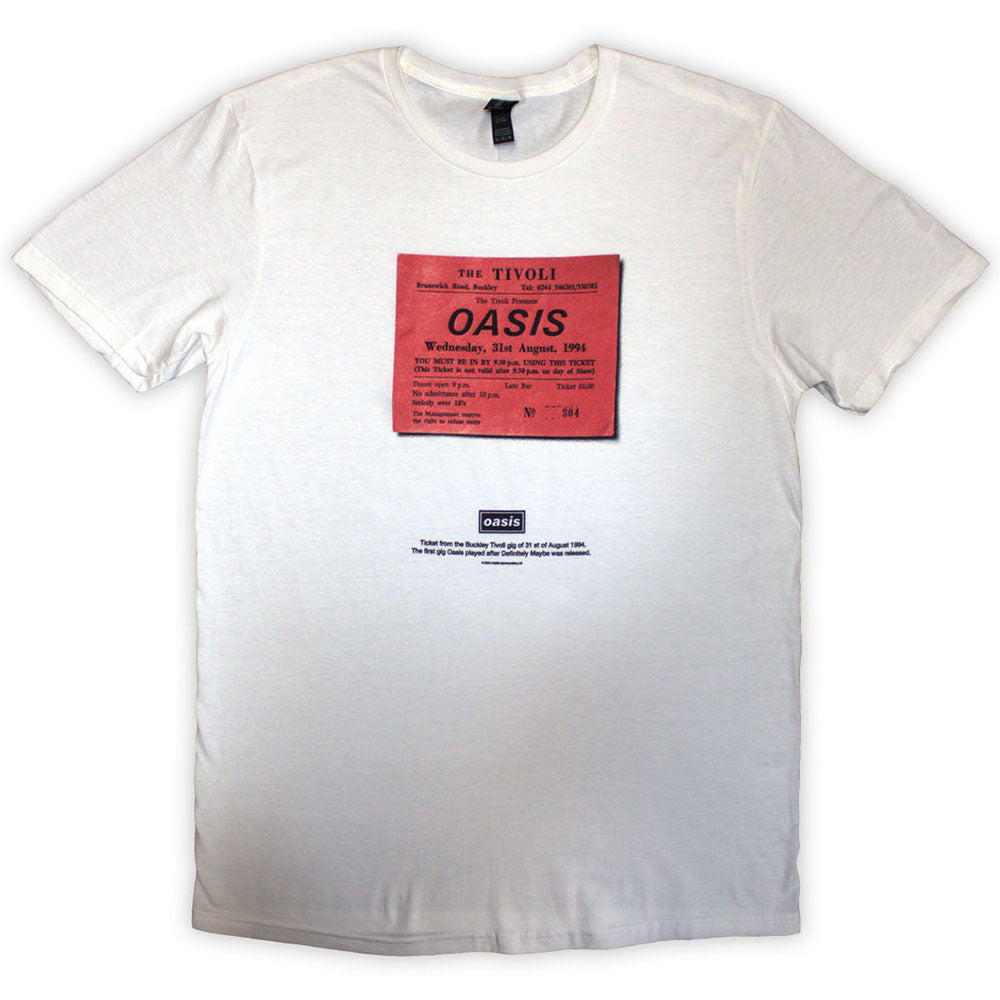 OASIS Attractive T-Shirt, Definitely Maybe Ticket Stub