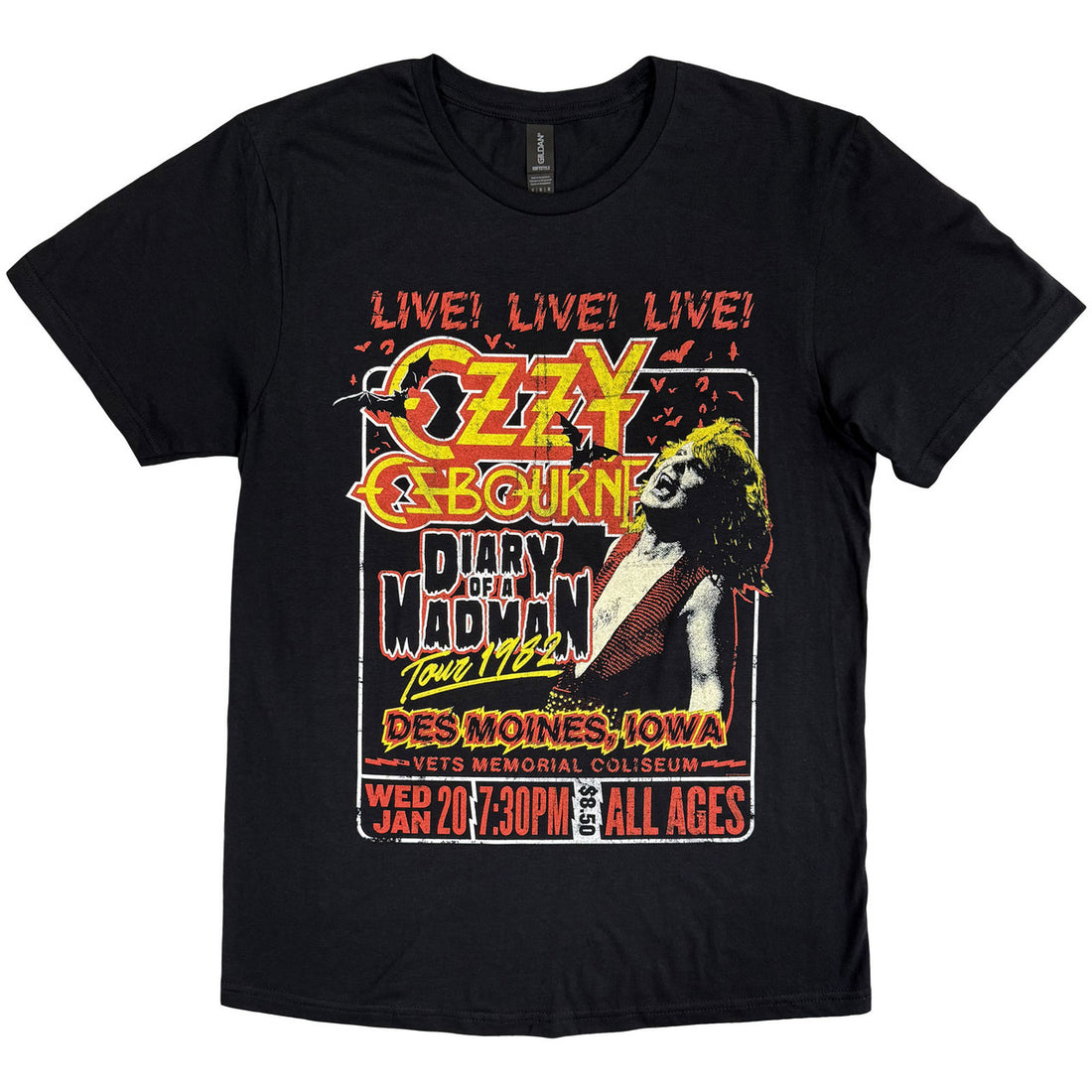 OZZY OSBOURNE Attractive T-Shirt, Diary Of A Madman Tour