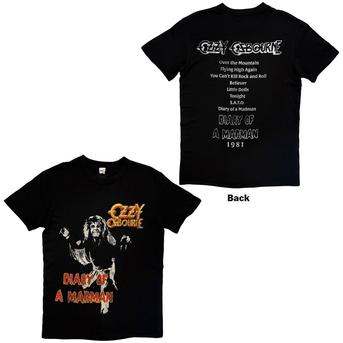 OZZY OSBOURNE Attractive T-Shirt, Diary Of A Madman Tribute