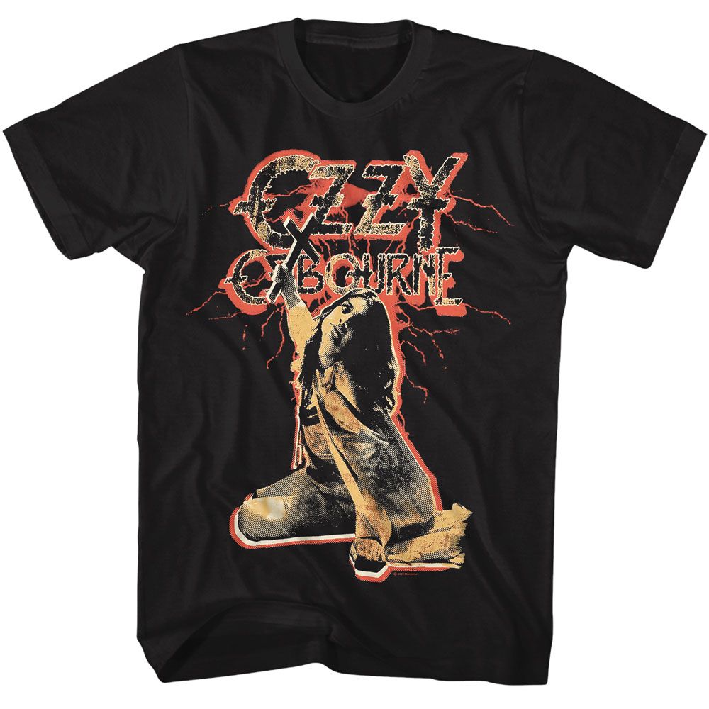 OZZY OSBOURNE Eye-Catching T-Shirt, Red Lightning