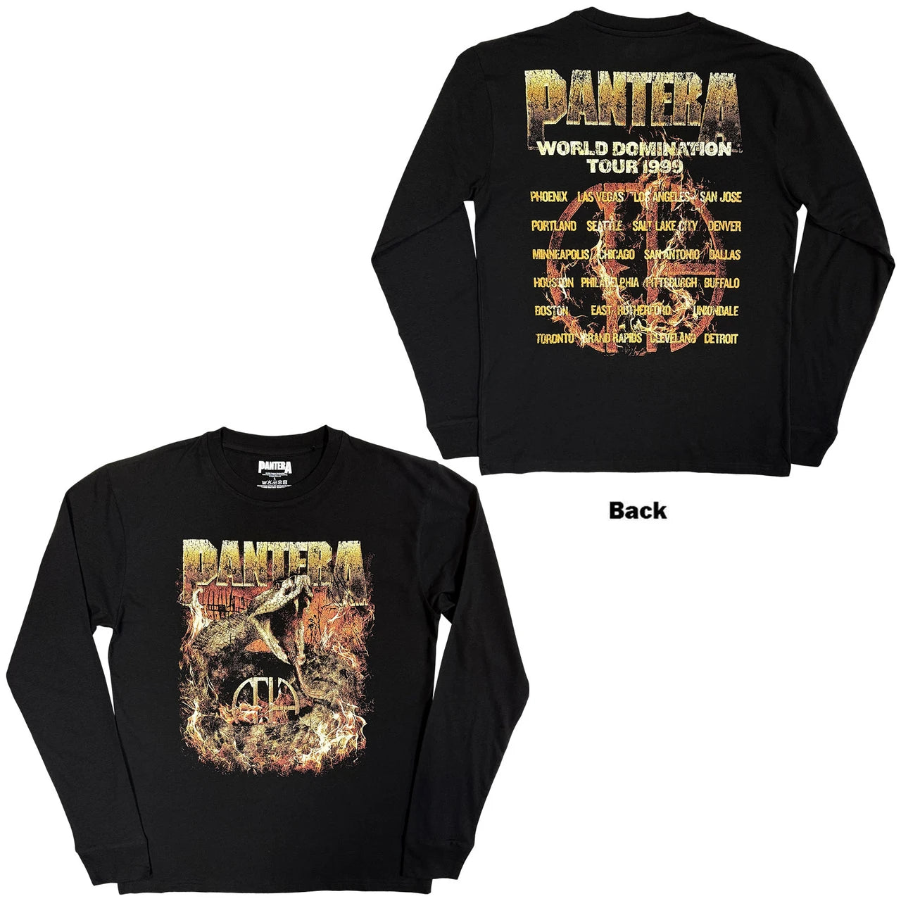 PANTERA Attractive T-Shirt, World Domination Tour
