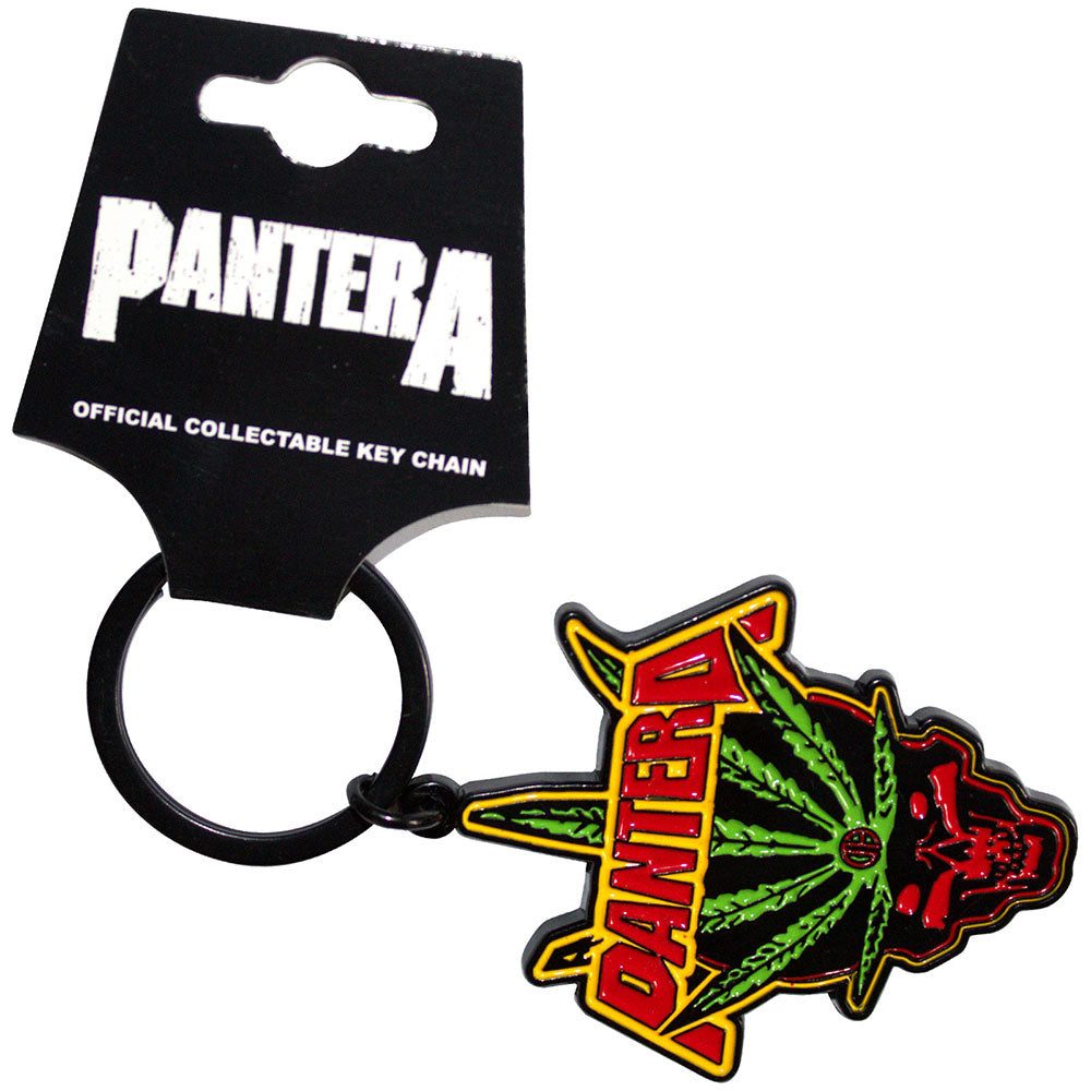 PANTERA Keychain, Leaf Skull