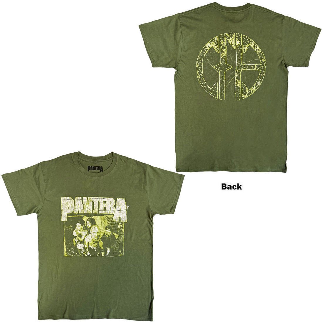 PANTERA Attractive T-Shirt, Green Logo
