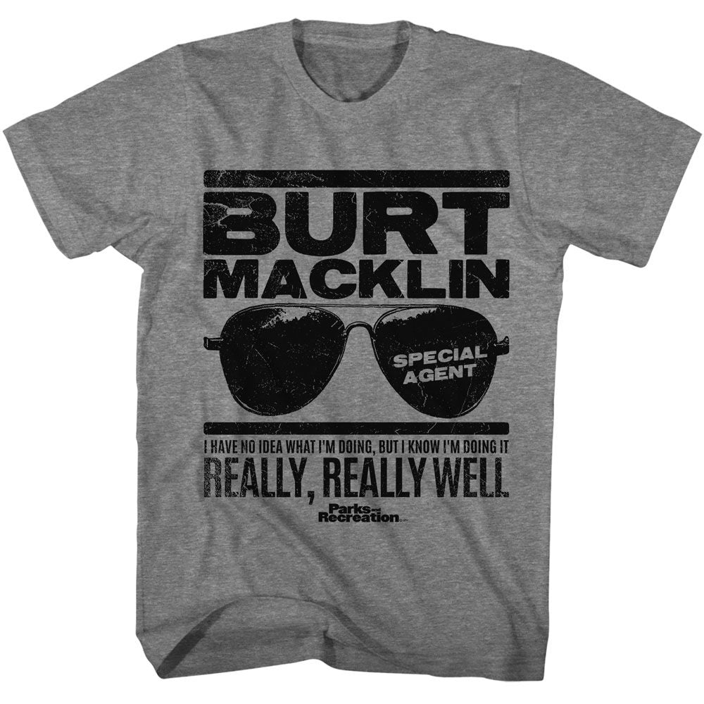 PARKS AND RECREATION Eye-Catching T-Shirt, BURT MACKLIN