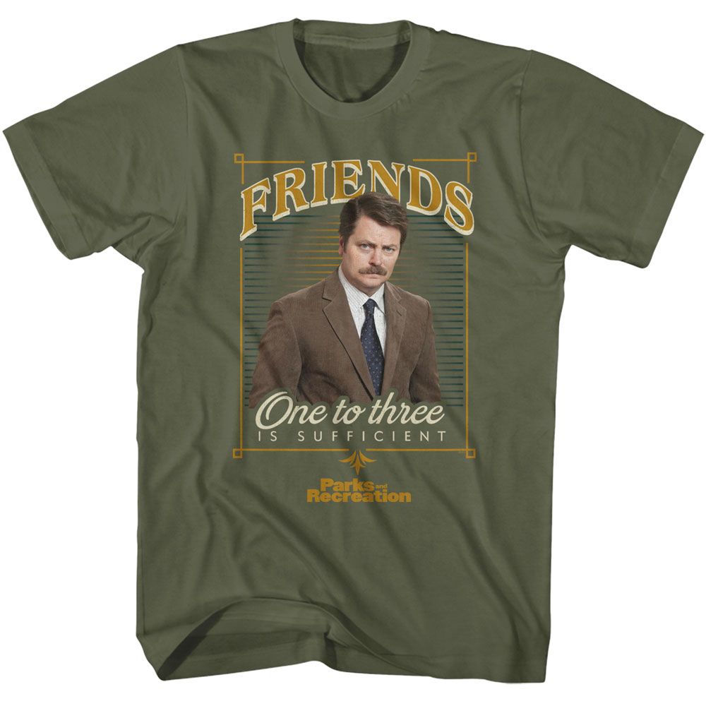 PARKS AND RECREATION Eye-Catching T-Shirt, ONE TO THREE IS SUFFICIENT