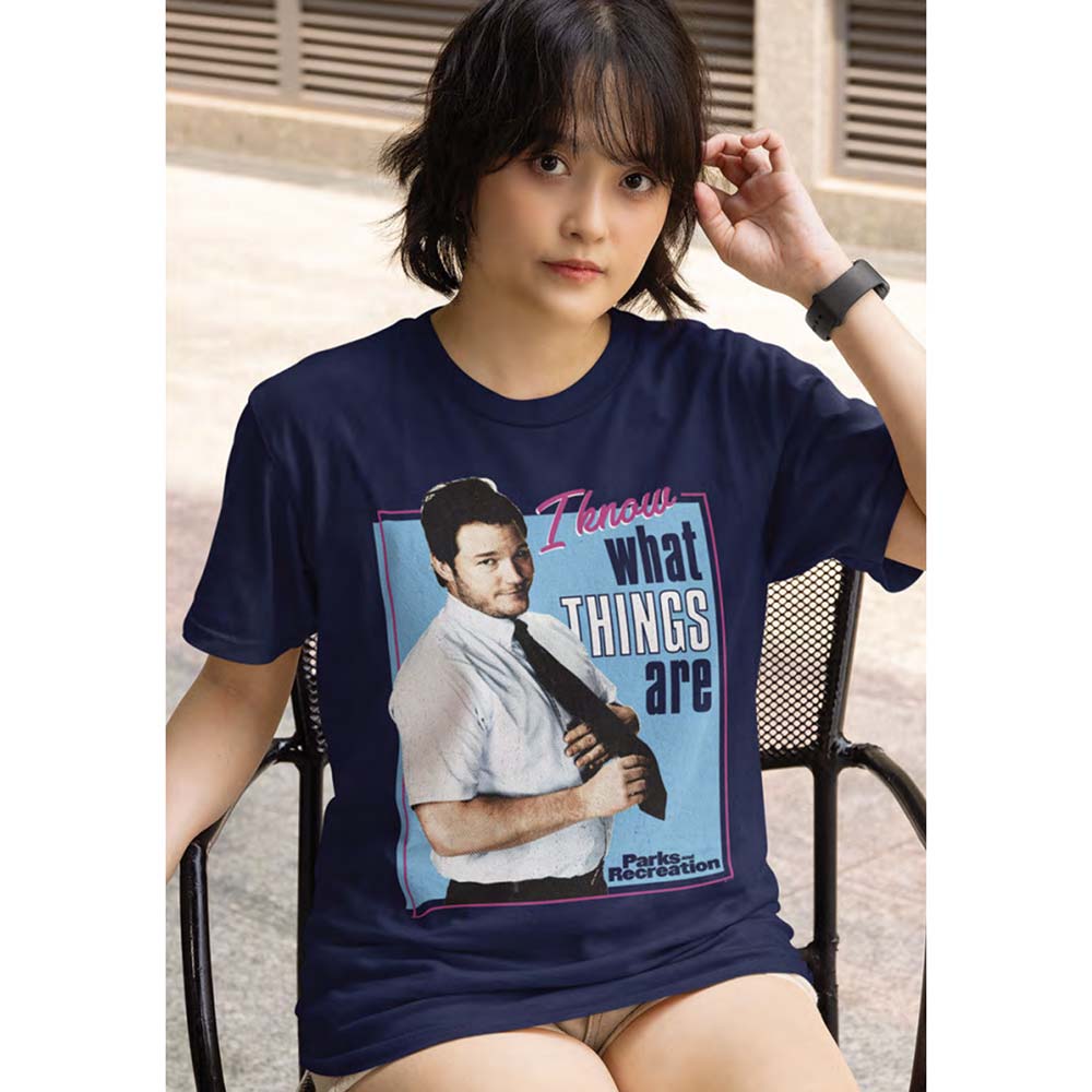 PARKS AND RECREATION Eye-Catching T-Shirt, I KNOW WHAT THINGS ARE