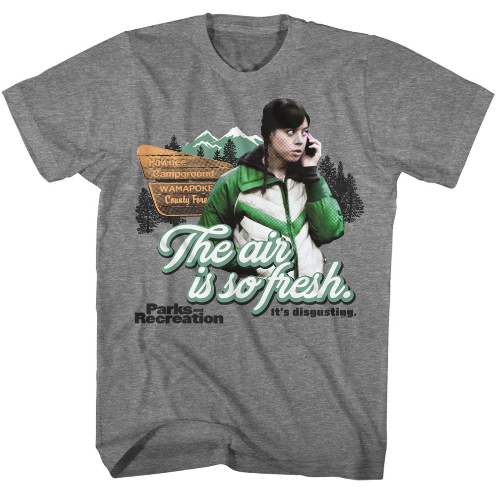 PARKS AND RECREATION Eye-Catching T-Shirt, THE AIR IS SO FRESH