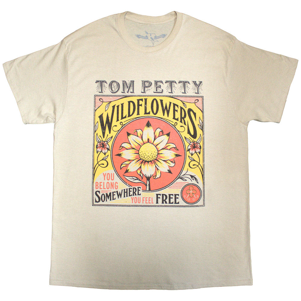 TOM PETTY &amp; THE HEARTBREAKERS Attractive T-Shirt, Wildflowers