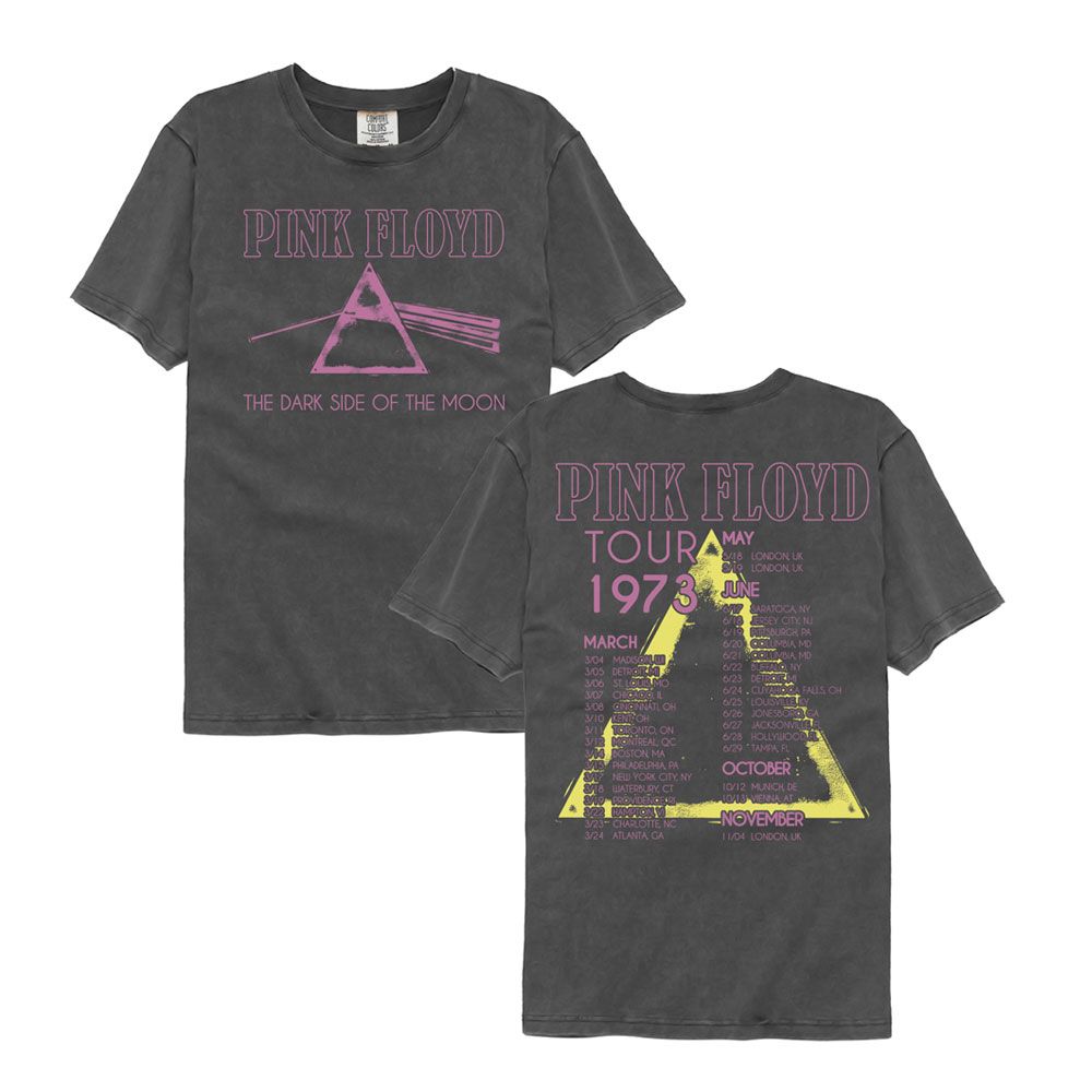 PINK FLOYD Garment Dye T-Shirt, Dark Side Tour 1973