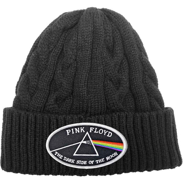 PINK FLOYD Attractive Beanie Hat, The Dark Side Of The Moon White Border