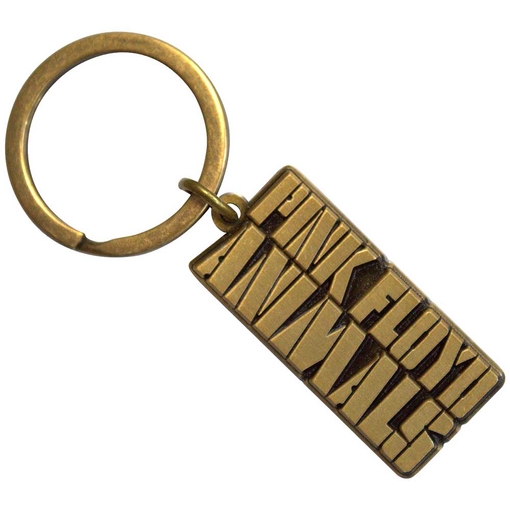 PINK FLOYD Keychain, Animals Gold Text Logo