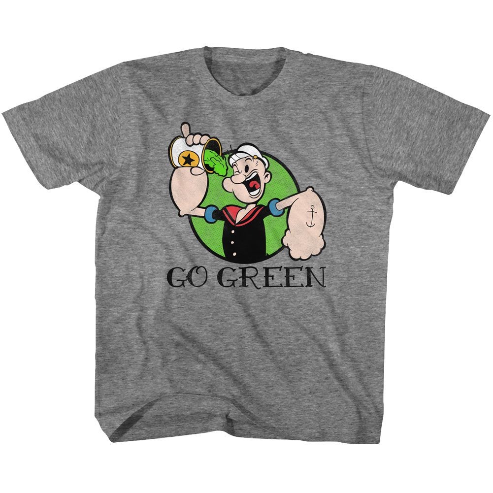 POPEYE Kids T-Shirt, GO GREEN