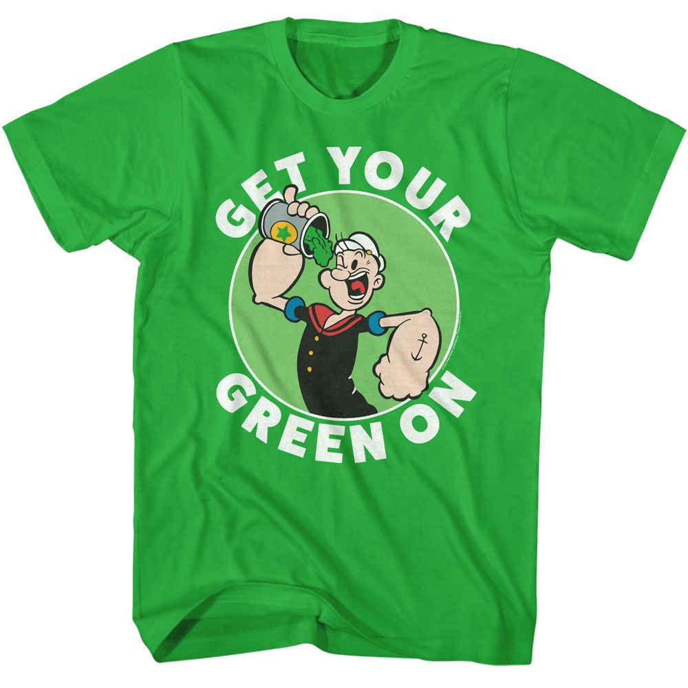 POPEYE Witty T-Shirt, GET YOUR GREEN ON