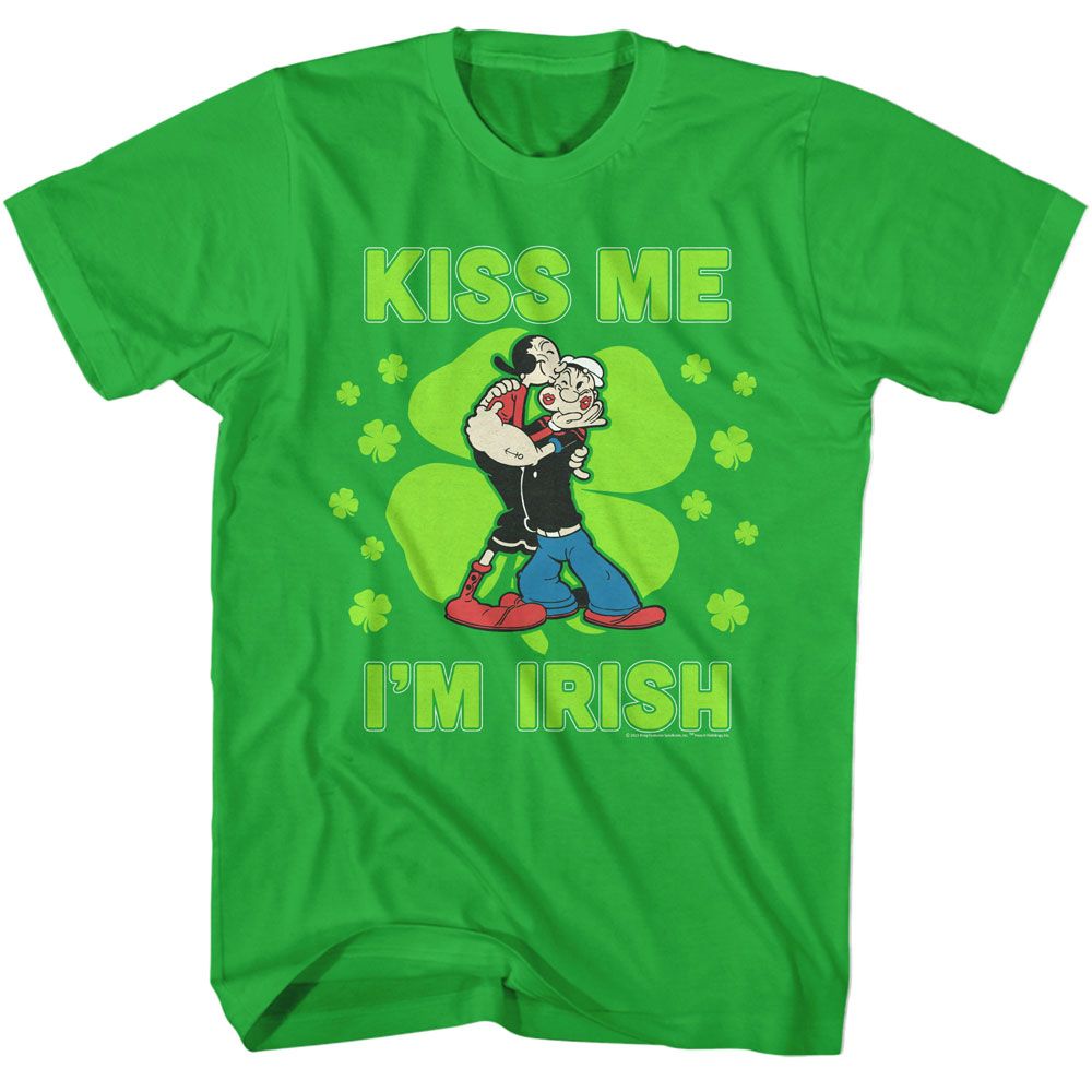 POPEYE Witty T-Shirt, KISS ME IM IRISH