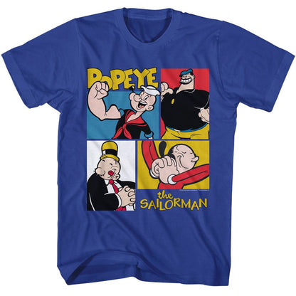 POPEYE T-Shirt, Character Squares