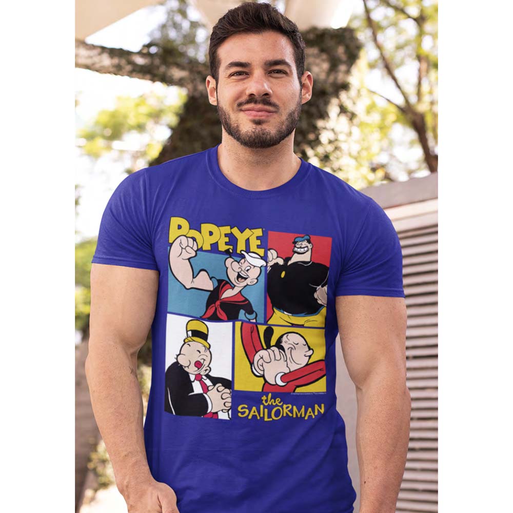 POPEYE T-Shirt, Character Squares