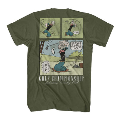 POPEYE Eye-Catching T-Shirt, GOLF COMIC F B